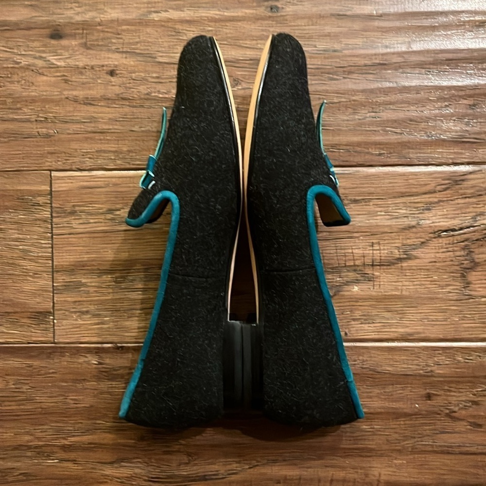 Cole Haan Nike Sabrina Women’s Charcoal Wool Driving Suede Trim Loafers 7 - Picture 4 of 6